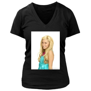 Ashley Tisdale Women's Deep V-Neck TShirt