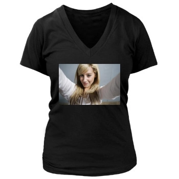 Ashley Tisdale Women's Deep V-Neck TShirt