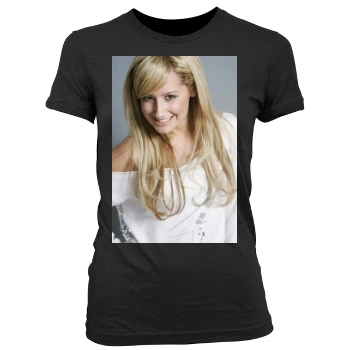 Ashley Tisdale Women's Junior Cut Crewneck T-Shirt