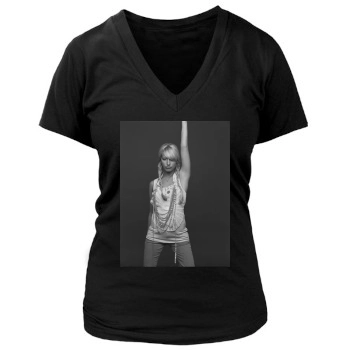 Ashley Tisdale Women's Deep V-Neck TShirt