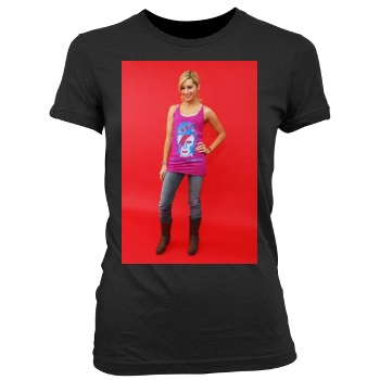 Ashley Tisdale Women's Junior Cut Crewneck T-Shirt