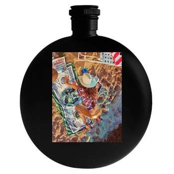 Selena Gomez Round Flask