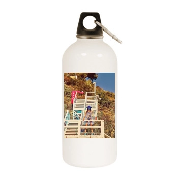 Selena Gomez White Water Bottle With Carabiner