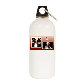 Selena Gomez White Water Bottle With Carabiner