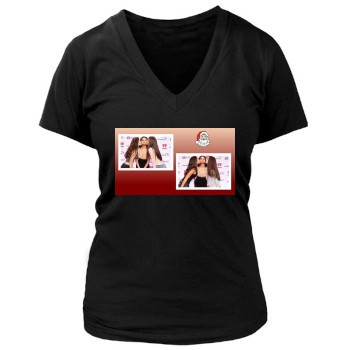 Selena Gomez Women's Deep V-Neck TShirt