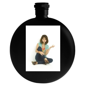 Selena Gomez Round Flask