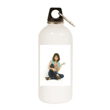 Selena Gomez White Water Bottle With Carabiner