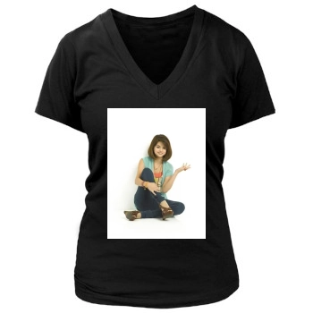 Selena Gomez Women's Deep V-Neck TShirt