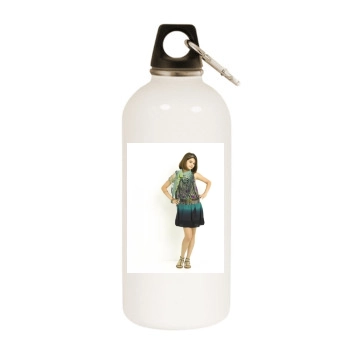 Selena Gomez White Water Bottle With Carabiner