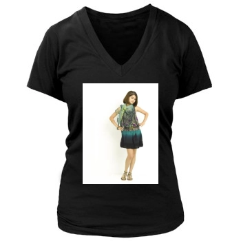 Selena Gomez Women's Deep V-Neck TShirt