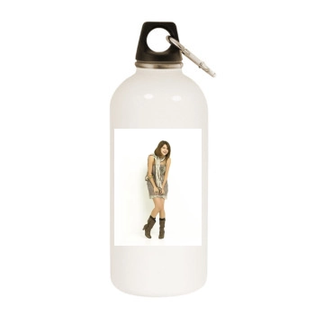 Selena Gomez White Water Bottle With Carabiner