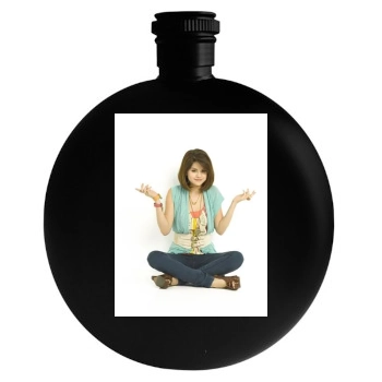 Selena Gomez Round Flask