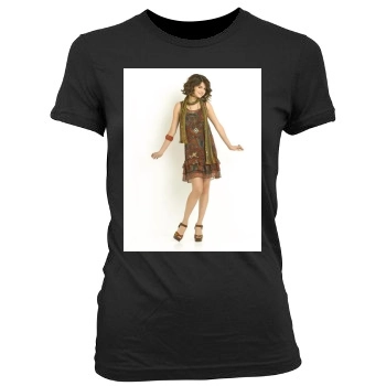 Selena Gomez Women's Junior Cut Crewneck T-Shirt