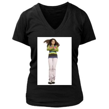 Selena Gomez Women's Deep V-Neck TShirt