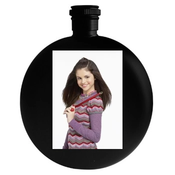 Selena Gomez Round Flask