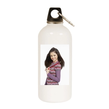 Selena Gomez White Water Bottle With Carabiner