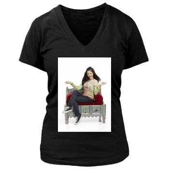 Selena Gomez Women's Deep V-Neck TShirt