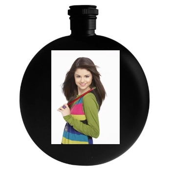 Selena Gomez Round Flask