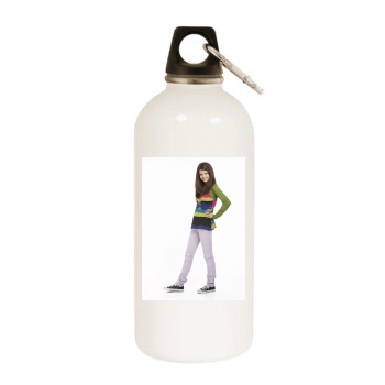 Selena Gomez White Water Bottle With Carabiner