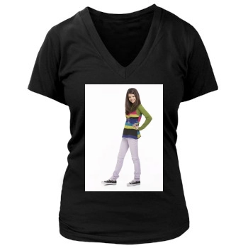 Selena Gomez Women's Deep V-Neck TShirt