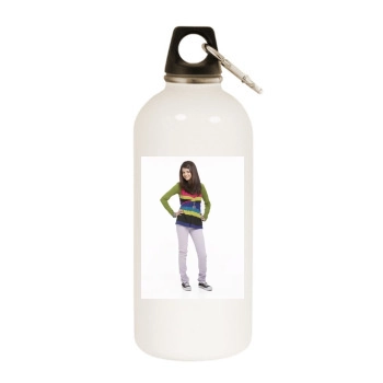 Selena Gomez White Water Bottle With Carabiner