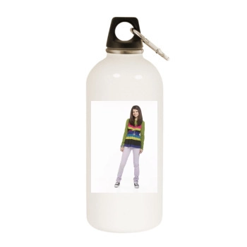 Selena Gomez White Water Bottle With Carabiner