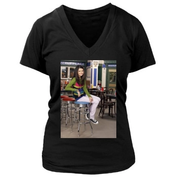 Selena Gomez Women's Deep V-Neck TShirt