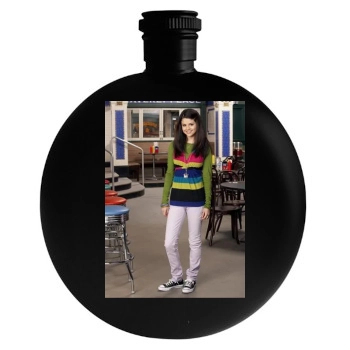 Selena Gomez Round Flask