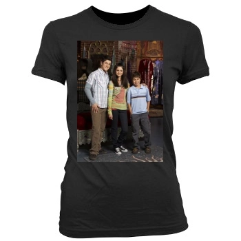 Selena Gomez Women's Junior Cut Crewneck T-Shirt