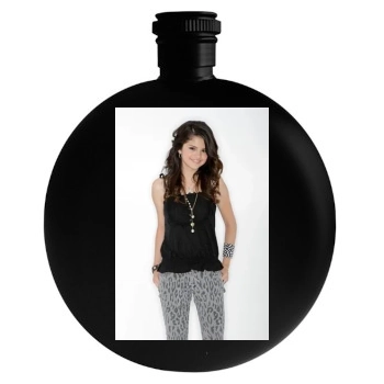 Selena Gomez Round Flask