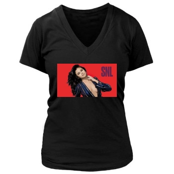 Selena Gomez Women's Deep V-Neck TShirt