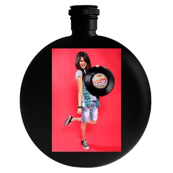 Selena Gomez Round Flask