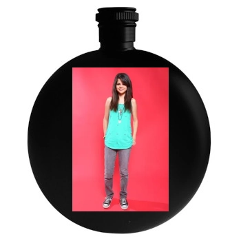 Selena Gomez Round Flask