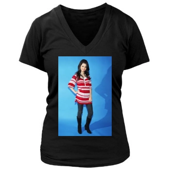 Selena Gomez Women's Deep V-Neck TShirt