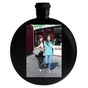 Selena Gomez Round Flask