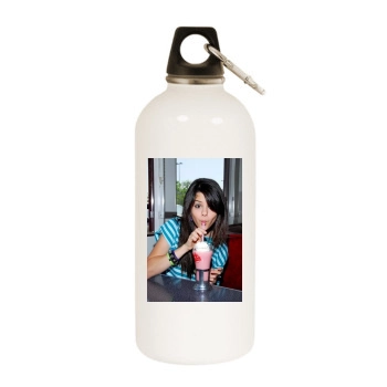 Selena Gomez White Water Bottle With Carabiner