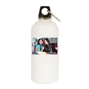 Selena Gomez White Water Bottle With Carabiner