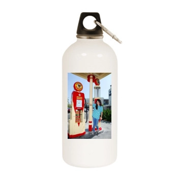 Selena Gomez White Water Bottle With Carabiner