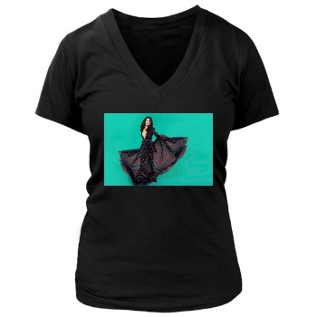 Selena Gomez Women's Deep V-Neck TShirt