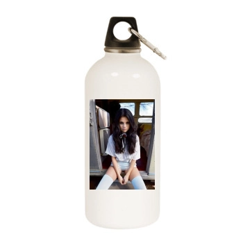 Selena Gomez White Water Bottle With Carabiner