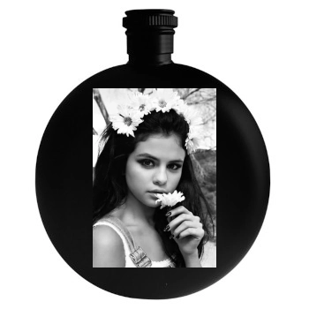 Selena Gomez Round Flask