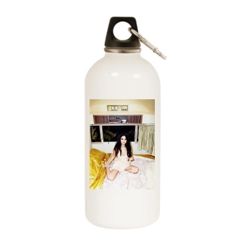 Selena Gomez White Water Bottle With Carabiner