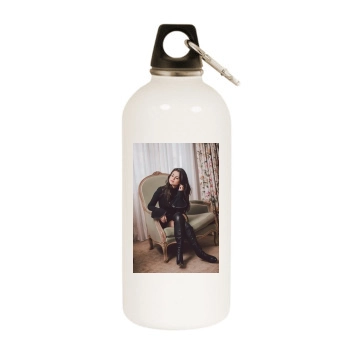 Selena Gomez White Water Bottle With Carabiner