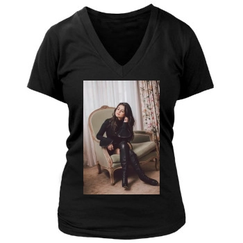 Selena Gomez Women's Deep V-Neck TShirt