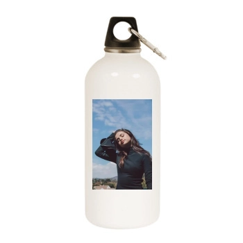 Selena Gomez White Water Bottle With Carabiner