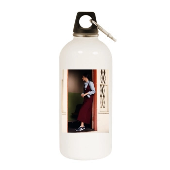 Selena Gomez White Water Bottle With Carabiner