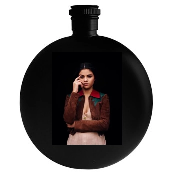 Selena Gomez Round Flask