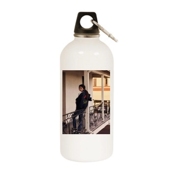 Selena Gomez White Water Bottle With Carabiner