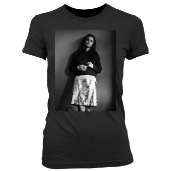 Selena Gomez Women's Junior Cut Crewneck T-Shirt