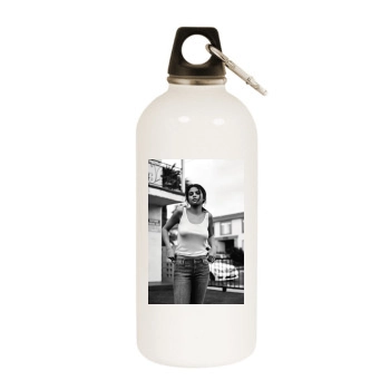 Selena Gomez White Water Bottle With Carabiner